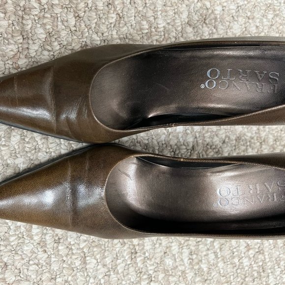 Franco sarto brown pointed toe pumps heels size 8.5 - Picture 3 of 10